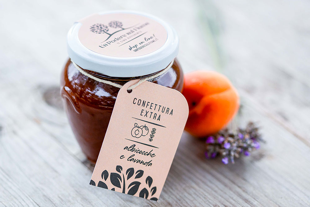 Natura-al-cucchiaio confettura extra di albicocche e lavanda biologica in vendita online